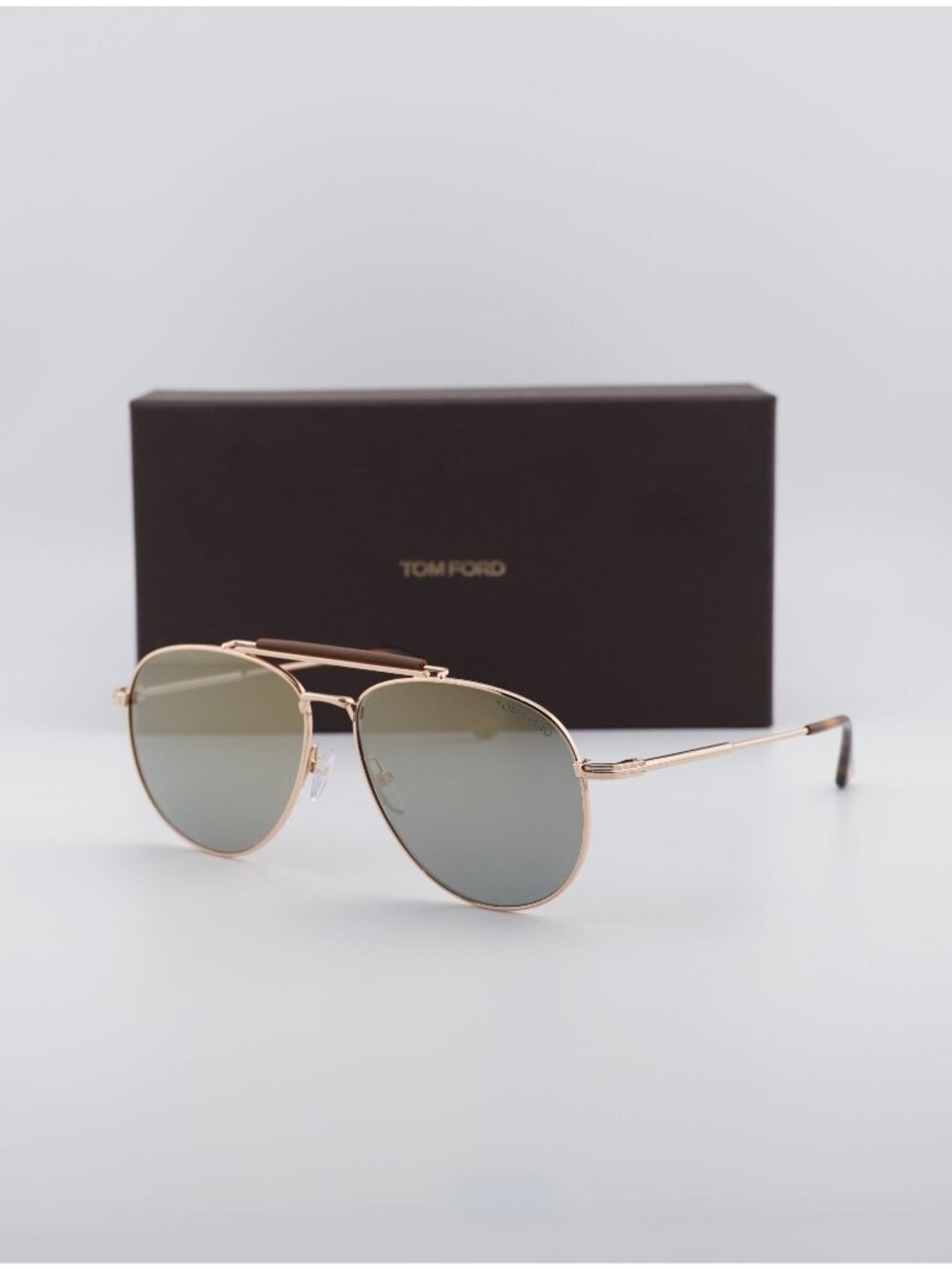Tom Ford TF0536 SEAN 28C Aviator Sunglasses - Gold / Brown